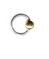 Piercing  silber - Kugel gold