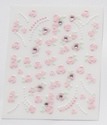3 D-Stickers ros?/Bluemchen, mit Strass