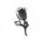 Einlegemotiv, 925-er Silber Rose