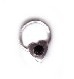 Piercing-Ring, 925-er Silber Herz-Zirkonia schwarz